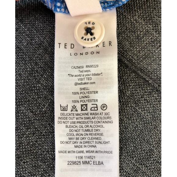 Ted Baker London Men's Blue Swim Trunks The World's Your Lobster Sz: 6 | XXL - Picture 4 of 14